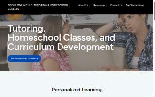Focus Online LLC: Tutoring and Homeschool Classes website