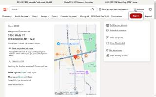 Walgreens Pharmacy of Williamsville website