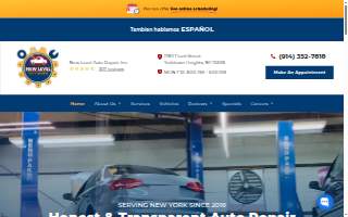 New Level Auto Repair INC. website