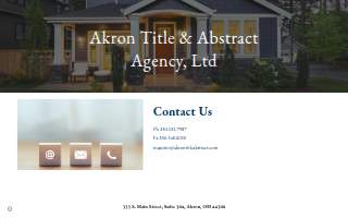 Akron Title & Abstract Agency website