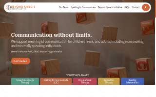 Beyond Speech Therapy Center website