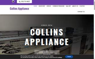 Collins Appliance Repair website