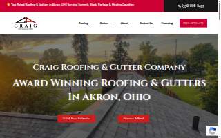 Craig Roofing & Gutters website