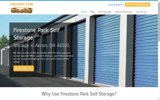 Firestone Park Self-Storage website