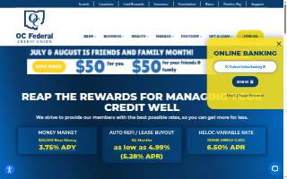 OC Federal Credit Union website