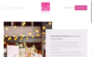Pink Petals Florist website