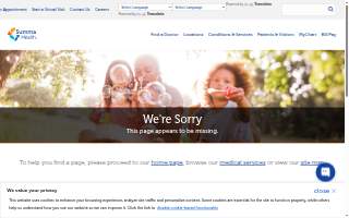 Summa Health Obstetrics & Gynecology website