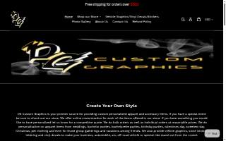 DG Custom Graphics website