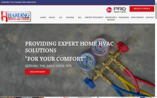 Harding Heating & Cooling website