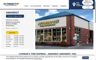 Conrad's Tire Express & Total Car Care of Amherst website
