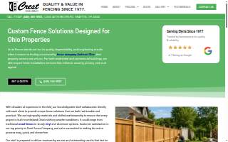Crest Fence Company of Amherst website