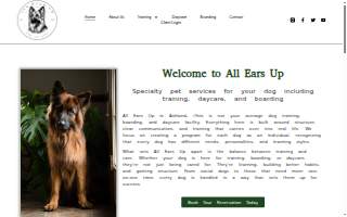 All Ears Up Dog Training LLC website