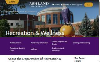 Ashland University Recreation Center website