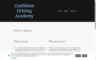 Confident Driving Academy website