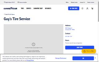 Guy's Tire Service website