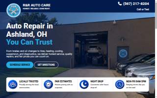 R&R Auto Care website