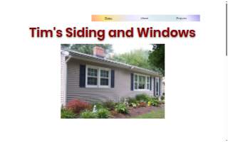 Tim's Siding and Windows website