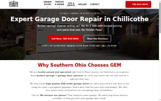 GEM Garage Door Repair website