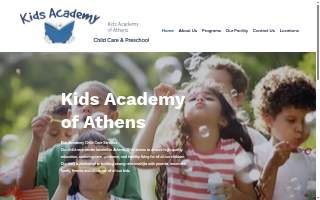 Kids Academy of Athens website