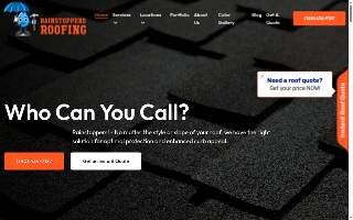 Rainstoppers Roofing of Athens website