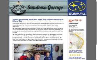 Sundown Garage website