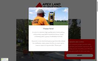 Apex Land Surveying of Aurora website