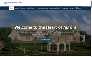 Aurora Chamber of Commerce & Visitors Bureau website