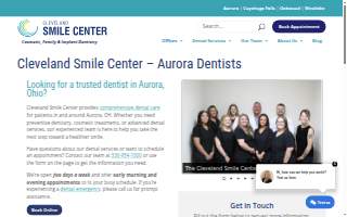 Cleveland Smile Center - Aurora Dentists website