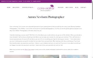 Corie Walker Photography website