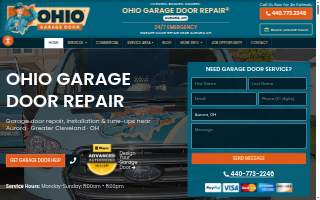 Ohio Garage Door Repair of Aurora website
