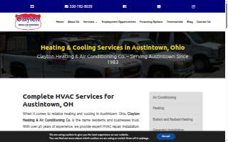 Clayton Heating & Air Conditioning of Austintown website