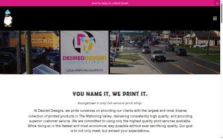 Desired Designs Youngstown website
