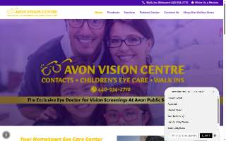 Avon Vision Centre website