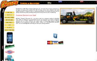 Bear's Towing & Repair website