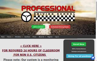 Professional driving school of Amherst website