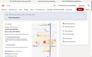 Walgreens Pharmacy of Avon Lake website