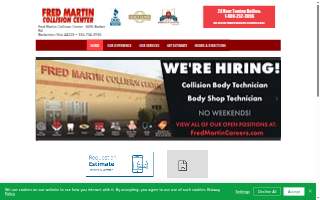 Fred Martin Collision Center website