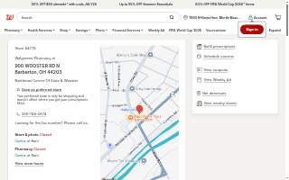 Walgreens Pharmacy of Barberton website