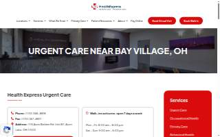 Health Express Urgent Care website