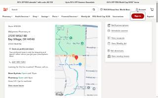 Walgreens Pharmacy of Bay Village website