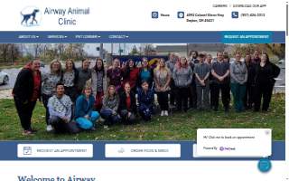 Airway Animal Clinic website