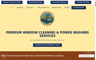 classy window cleaning & power washing services website