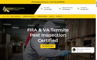 Prevent Pest Control, LLC website