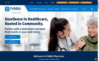 PriMED Physicians Beavercreek Family Practice website