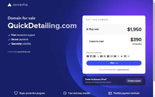 Quick Detailing website