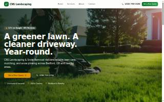 CNS Landscaping & Snow Removal website
