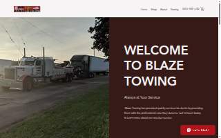 Blaze Towing website