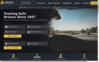 Heights Driving School Inc of Bedford website