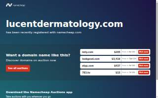 Lucent Dermatology and Skin Surgery Center website