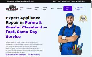 Margus Appliance Repair website